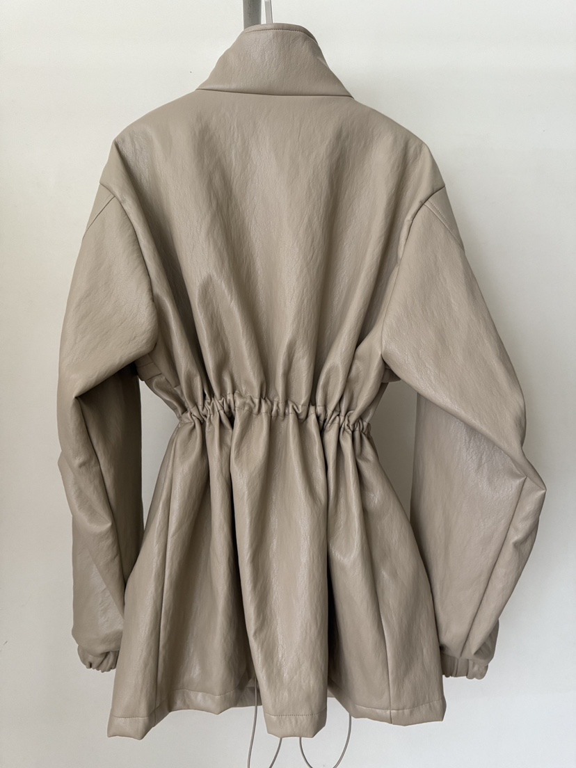 MUSHROOM-A韓國代購女士新品休閑26春季推薦人氣皮衣皮革MUSHROOM皮衣