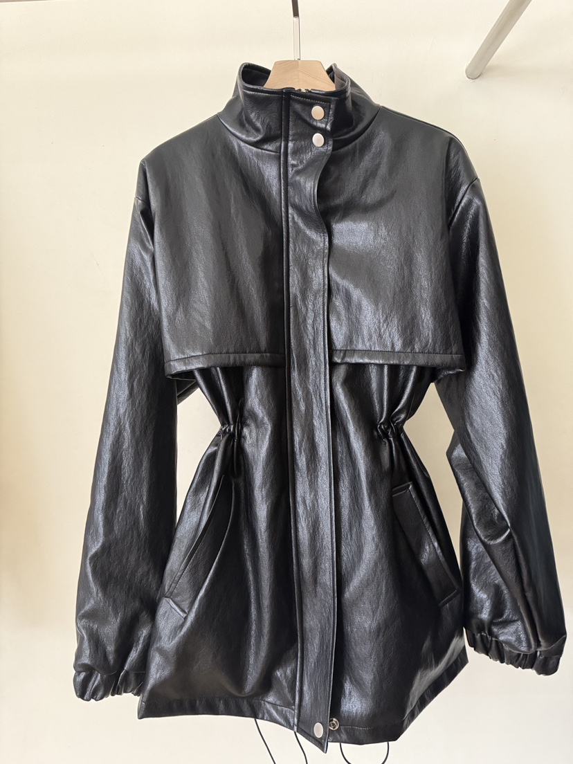 MUSHROOM-A韓國代購女士新品休閑26春季推薦人氣皮衣皮革MUSHROOM皮衣圖色2