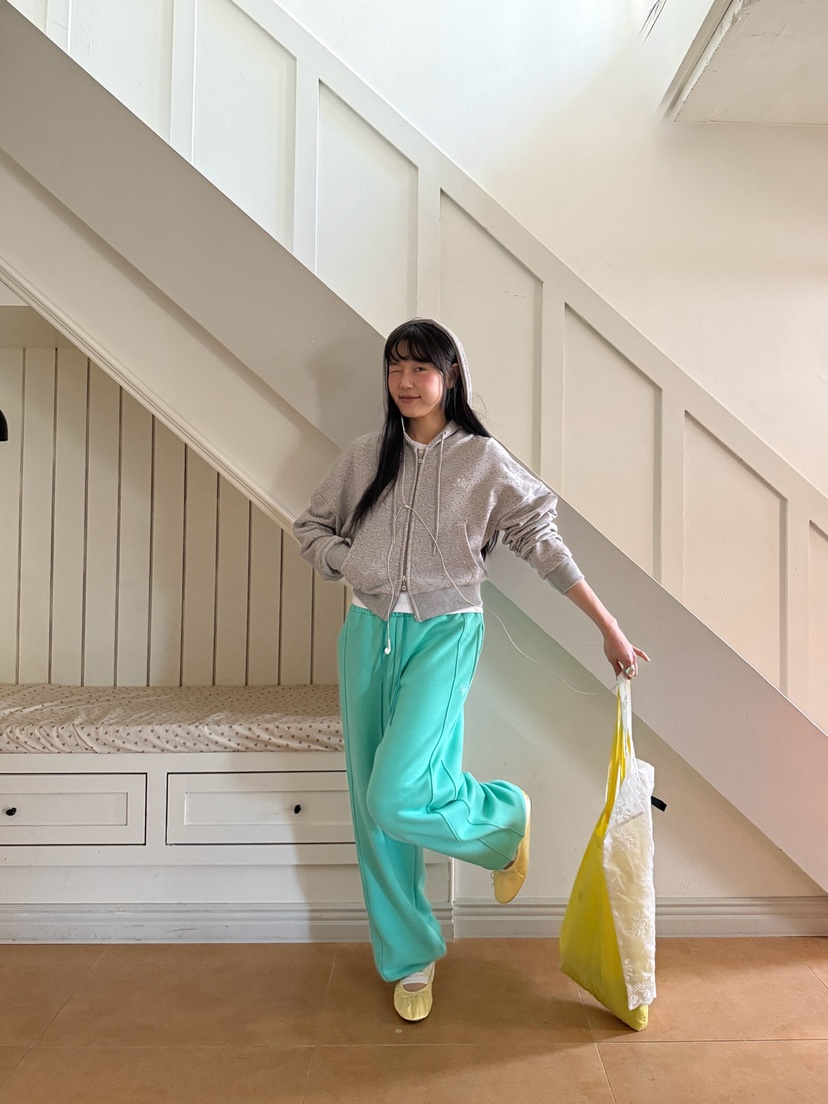 MORE THAN-P東大門直郵女士新款26春季夾克連帽拉鏈衫花朵MORE THAN夾克