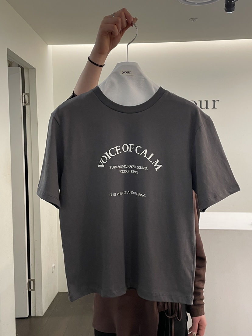 YOUR-P東大門直郵女裝新品熱賣時尚26春季職業推薦人氣T恤YOUR-PT恤圖色3墨色