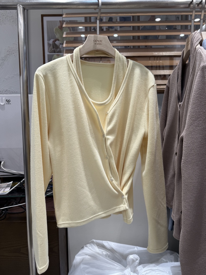 DE GO YOU韓國代購女裝新品休閑職業熱賣人氣針織衫開衫DE GO YOU針織衫