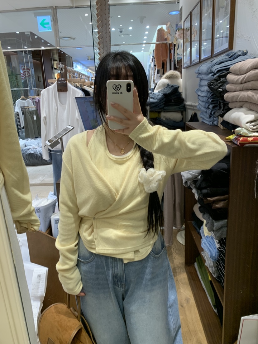 DE GO YOU韓國代購女裝新品休閑職業熱賣人氣針織衫開衫DE GO YOU針織衫