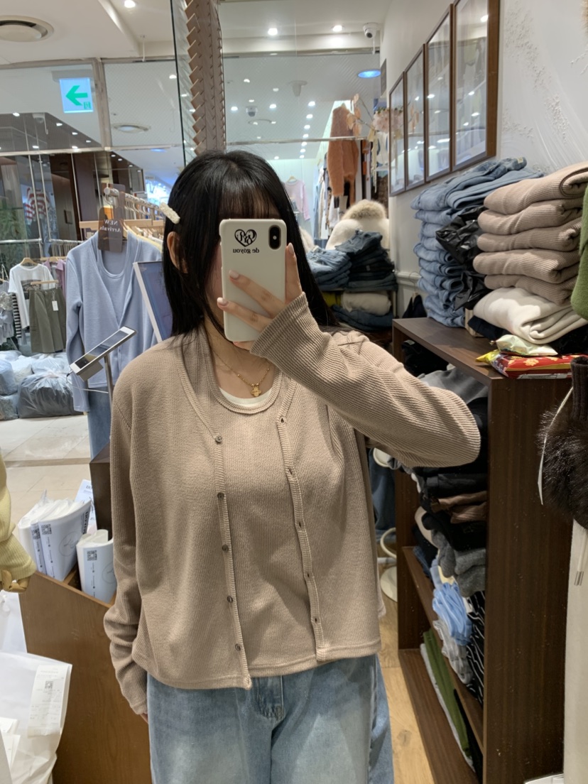 DE GO YOU韓國代購女裝新品休閑職業熱賣人氣針織衫開衫DE GO YOU針織衫