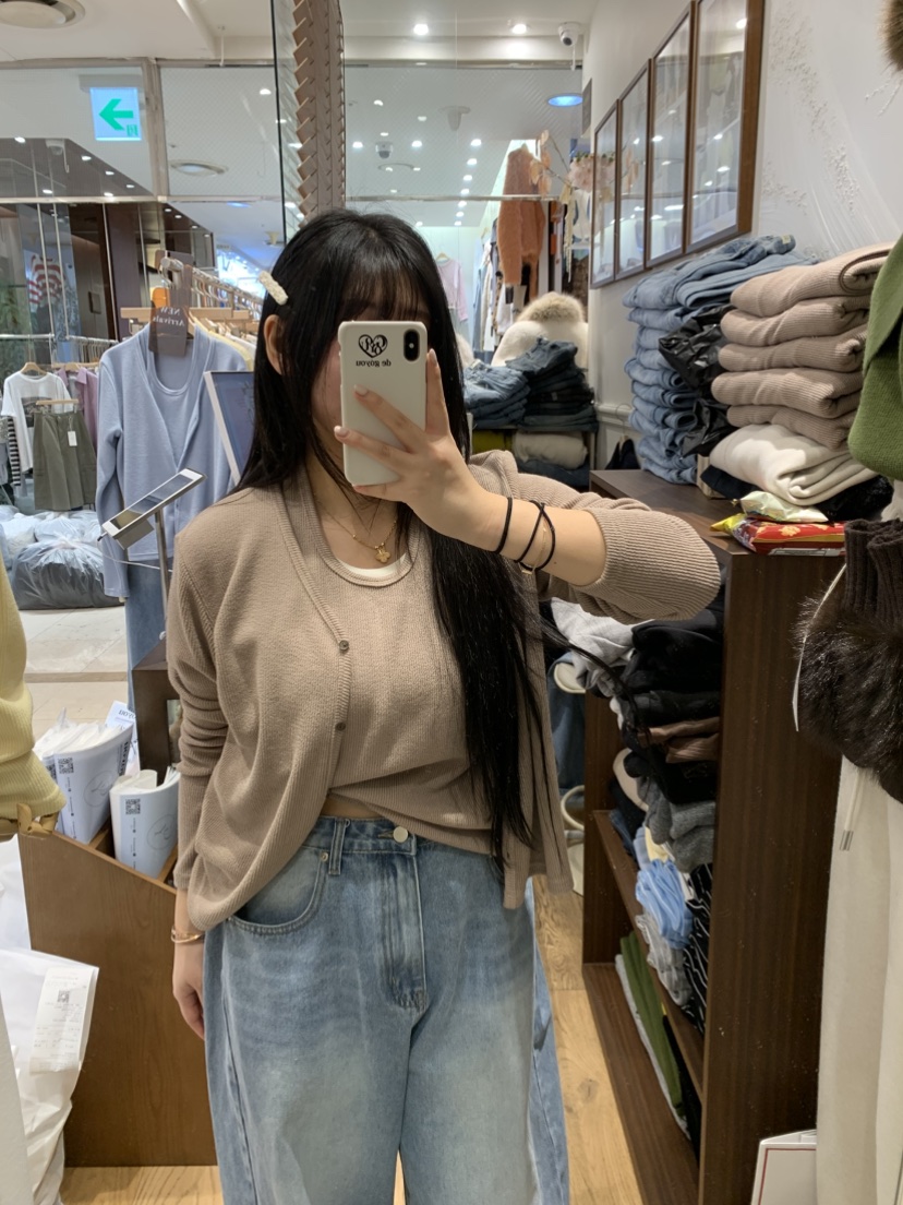 DE GO YOU韓國代購女裝新品休閑職業熱賣人氣針織衫開衫DE GO YOU針織衫