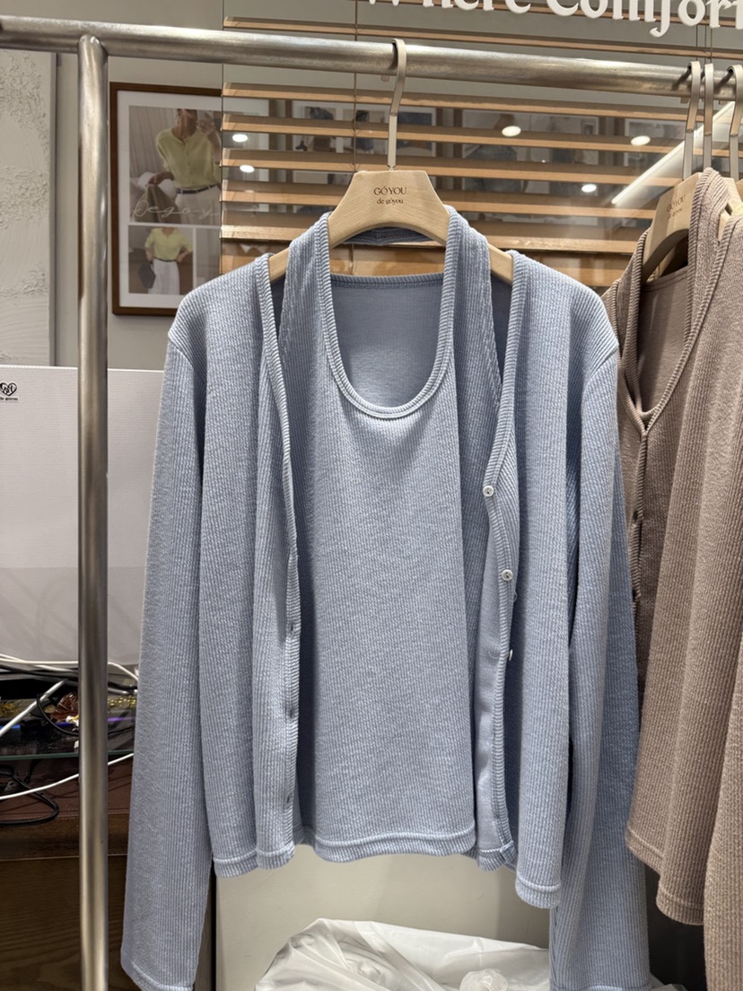 DE GO YOU韓國代購女裝新品休閑職業熱賣人氣針織衫開衫DE GO YOU針織衫圖色1