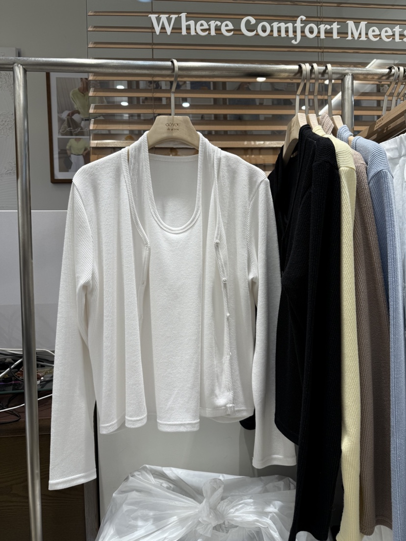 DE GO YOU韓國代購女裝新品休閑職業熱賣人氣針織衫開衫DE GO YOU針織衫圖色3