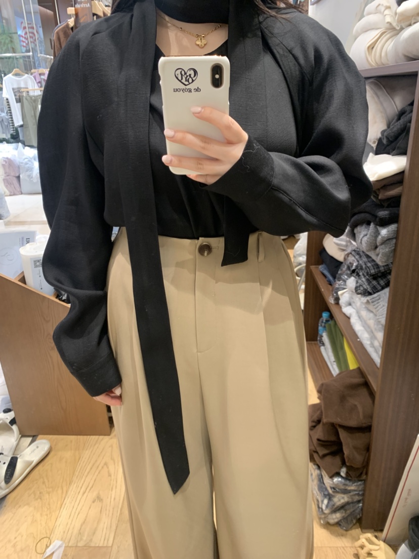 DE GO YOU韓國直郵女士新款職業熱賣推薦襯衫蕾絲衫系帶DE GO YOU襯衫/蕾絲衫