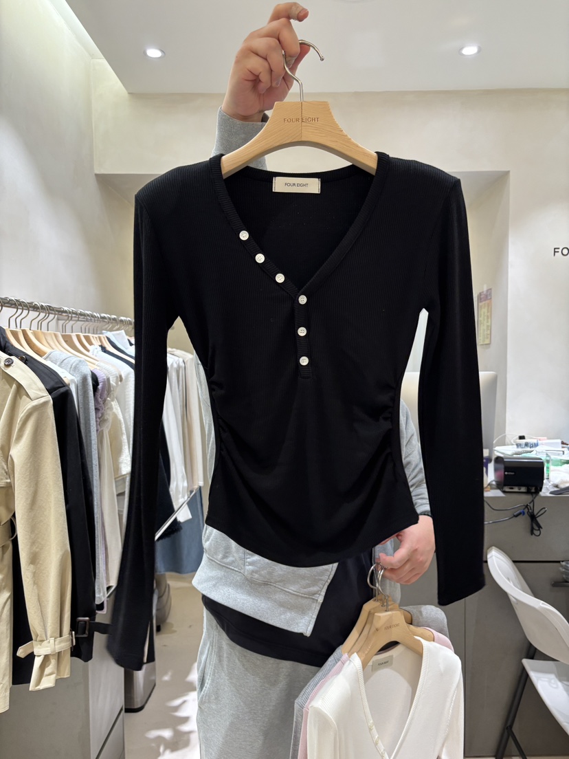 FOUREIGHT東大門實拍女裝新品時尚推薦休閑職業熱賣長袖T恤FOUR EIGHT長袖T恤圖色4