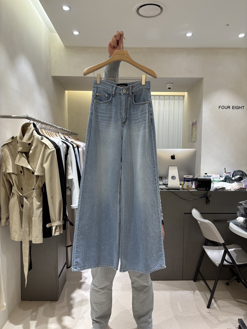 FOUREIGHT東大門直郵女裝新品熱賣休閑時尚推薦人氣牛仔褲FOUR EIGHT牛仔褲圖色1