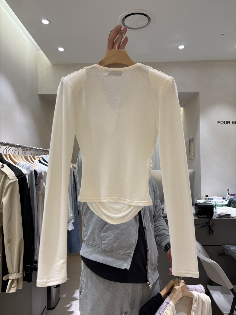 FOUREIGHT東大門代購女士新品推薦26春季職業熱賣長袖T恤FOUR EIGHT長袖T恤