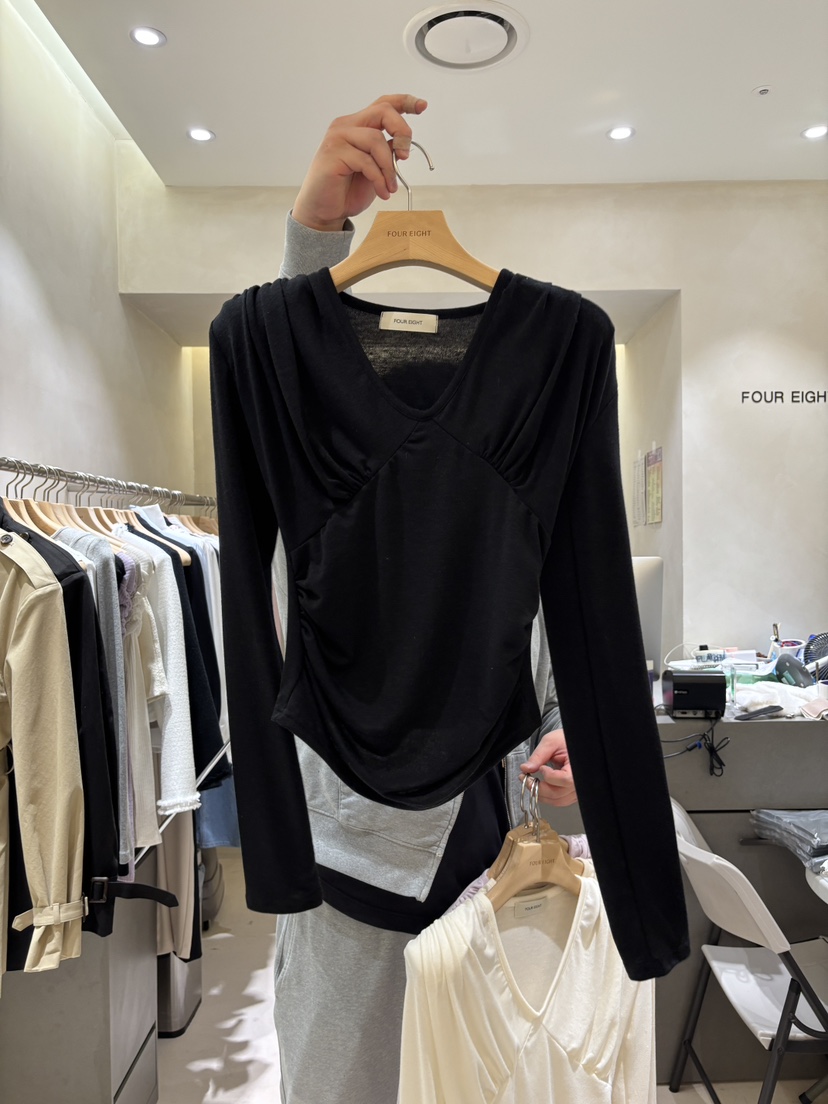 FOUREIGHT東大門代購女士新品推薦26春季職業熱賣長袖T恤FOUR EIGHT長袖T恤圖色4
