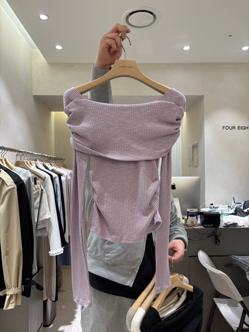 FOUREIGHT東大門實拍女士新品時尚推薦人氣職業26春季長袖T恤FOUR EIGHT長袖T恤圖色3