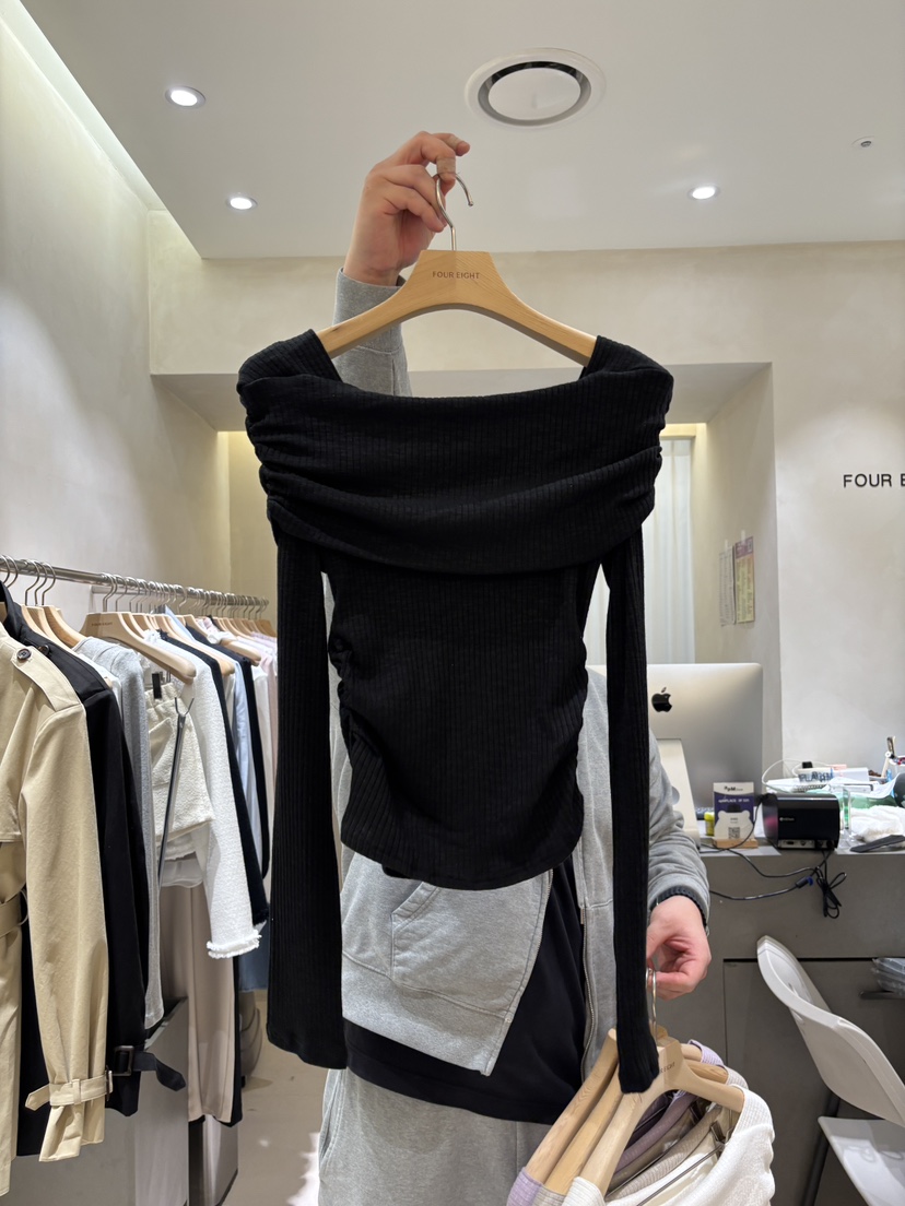 FOUREIGHT東大門實拍女士新品時尚推薦人氣職業26春季長袖T恤FOUR EIGHT長袖T恤圖色4