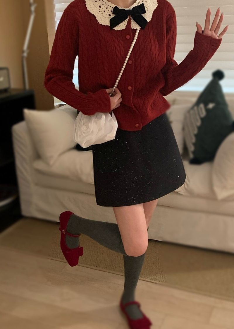 OLA韓國直郵女士新品職業26春季時尚休閑熱賣短裙珍珠迷你mellor/OLA短裙