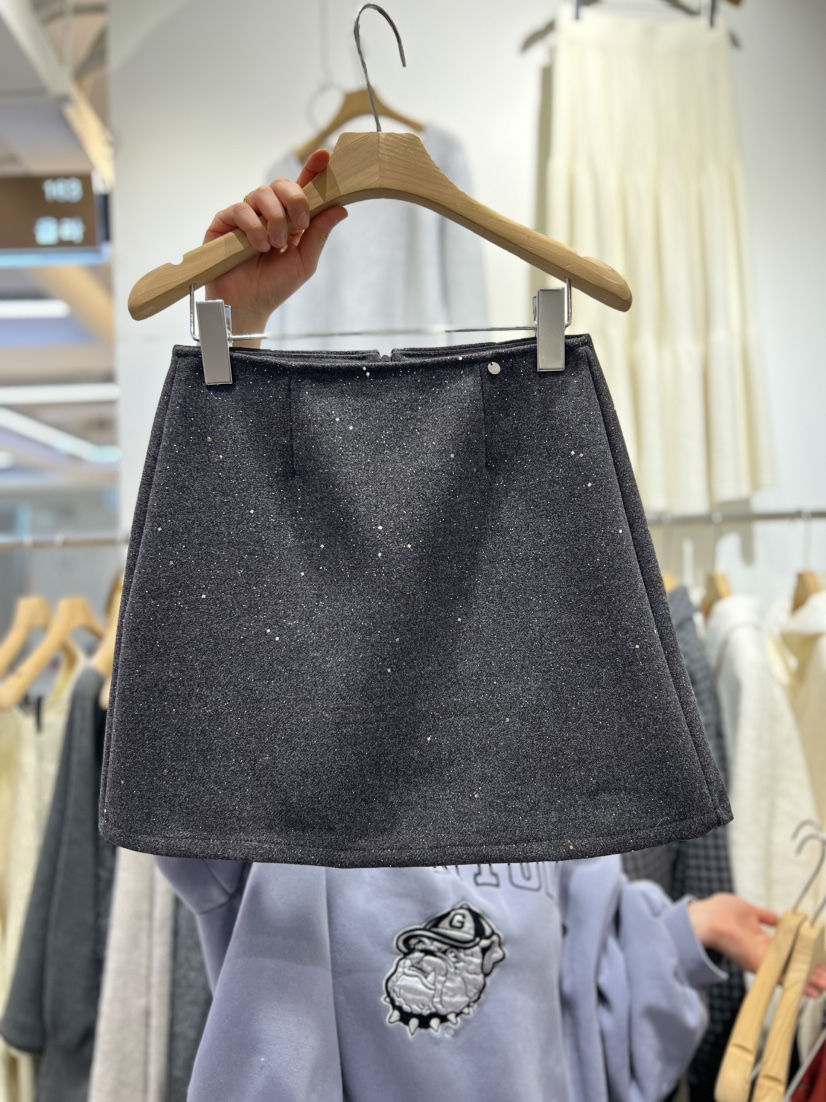 OLA韓國直郵女士新品職業26春季時尚休閑熱賣短裙珍珠迷你mellor/OLA短裙圖色1