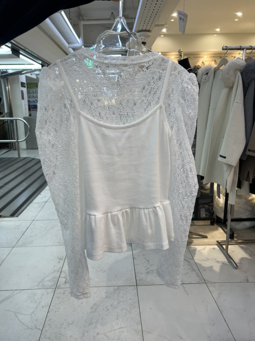 BLUE BANANA韓國直郵女裝新款26春季休閑時尚長袖T恤兩件套BLUE BANANA長袖T恤