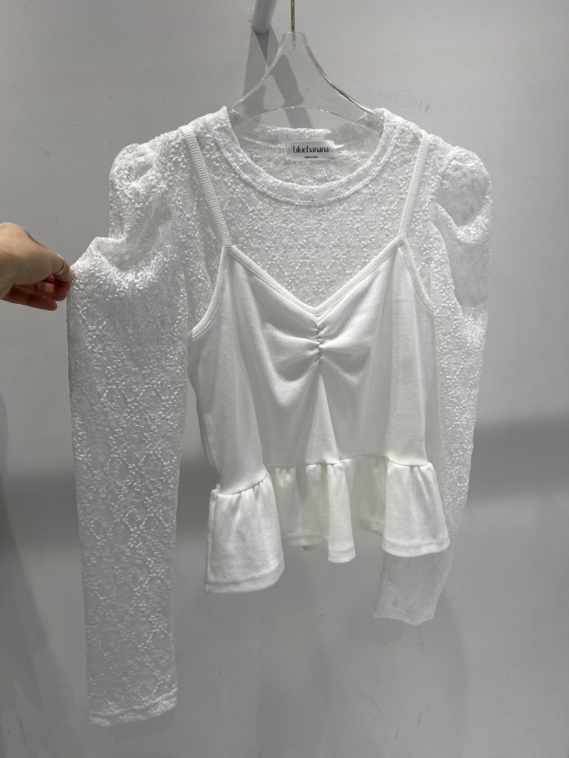 BLUE BANANA韓國直郵女裝新款26春季休閑時尚長袖T恤兩件套BLUE BANANA長袖T恤圖色2