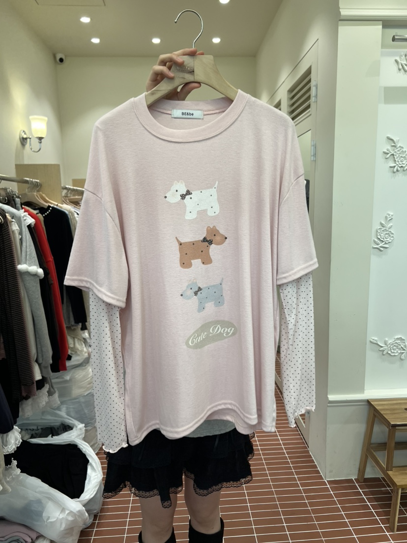 BE&amp;BE東大門實拍女裝新品26春季時尚人氣休閑長袖T恤BE&be長袖T恤圖色2