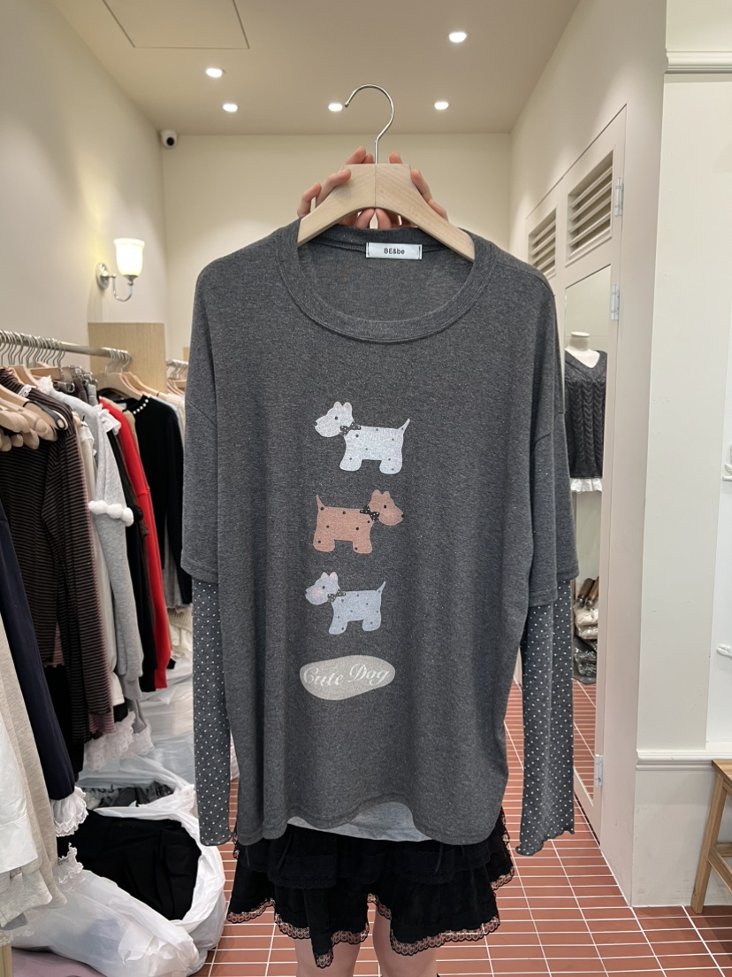 BE&amp;BE東大門實拍女裝新品26春季時尚人氣休閑長袖T恤BE&be長袖T恤圖色3