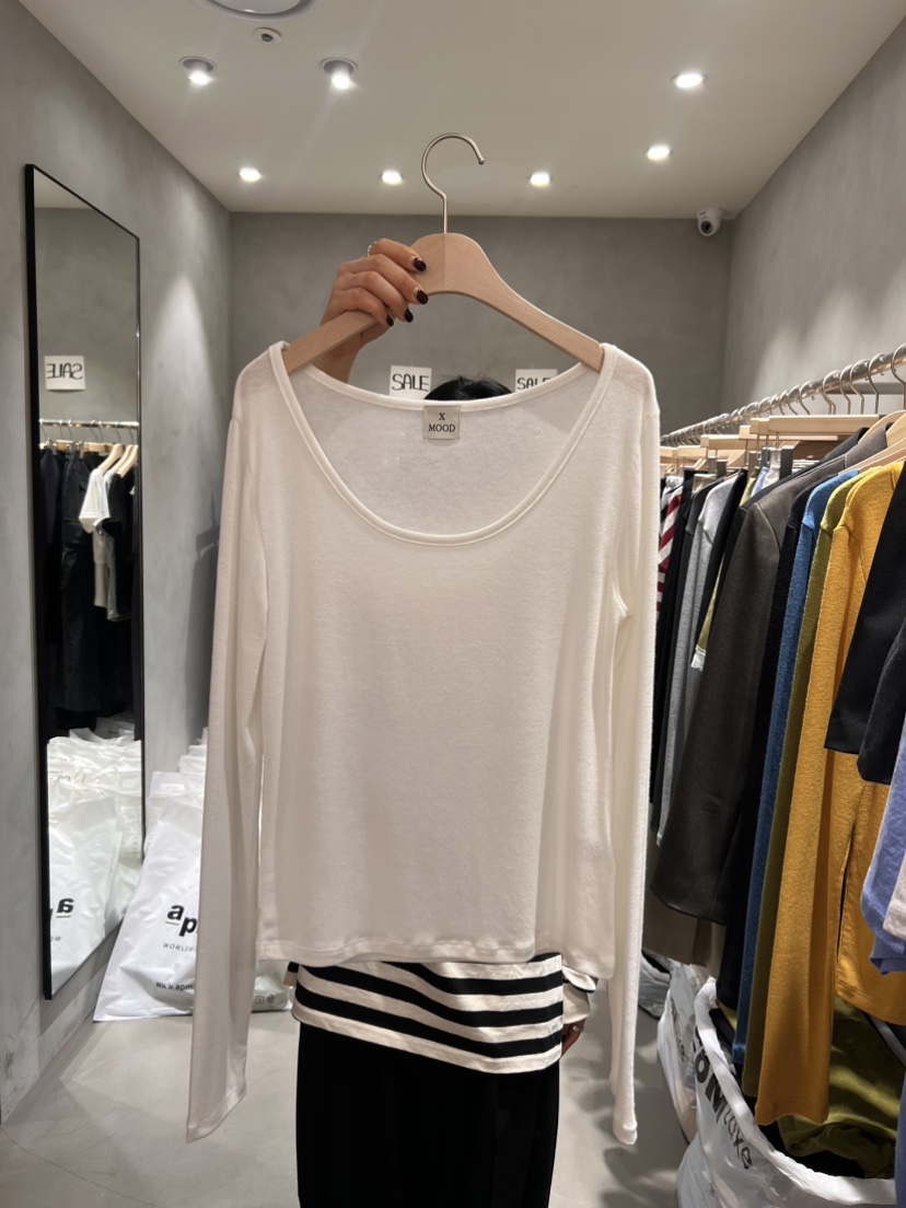 X-MOOD東大門直郵女士新品人氣熱賣休閑26春季職業長袖T恤X-MOOD長袖T恤圖色1