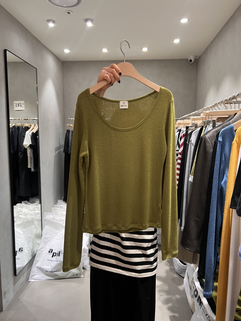 X-MOOD東大門直郵女士新品人氣熱賣休閑26春季職業長袖T恤X-MOOD長袖T恤圖色3