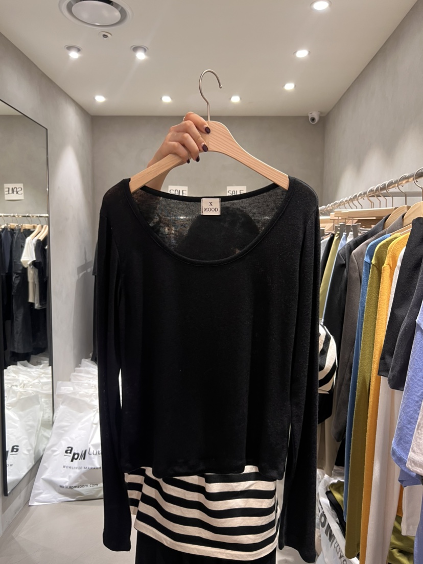 X-MOOD東大門直郵女士新品人氣熱賣休閑26春季職業長袖T恤X-MOOD長袖T恤圖色5