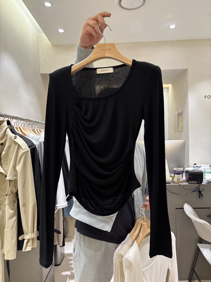 FOUREIGHT韓國代購女裝新款人氣熱賣時尚休閑26春季長袖T恤FOUR EIGHT長袖T恤圖色4