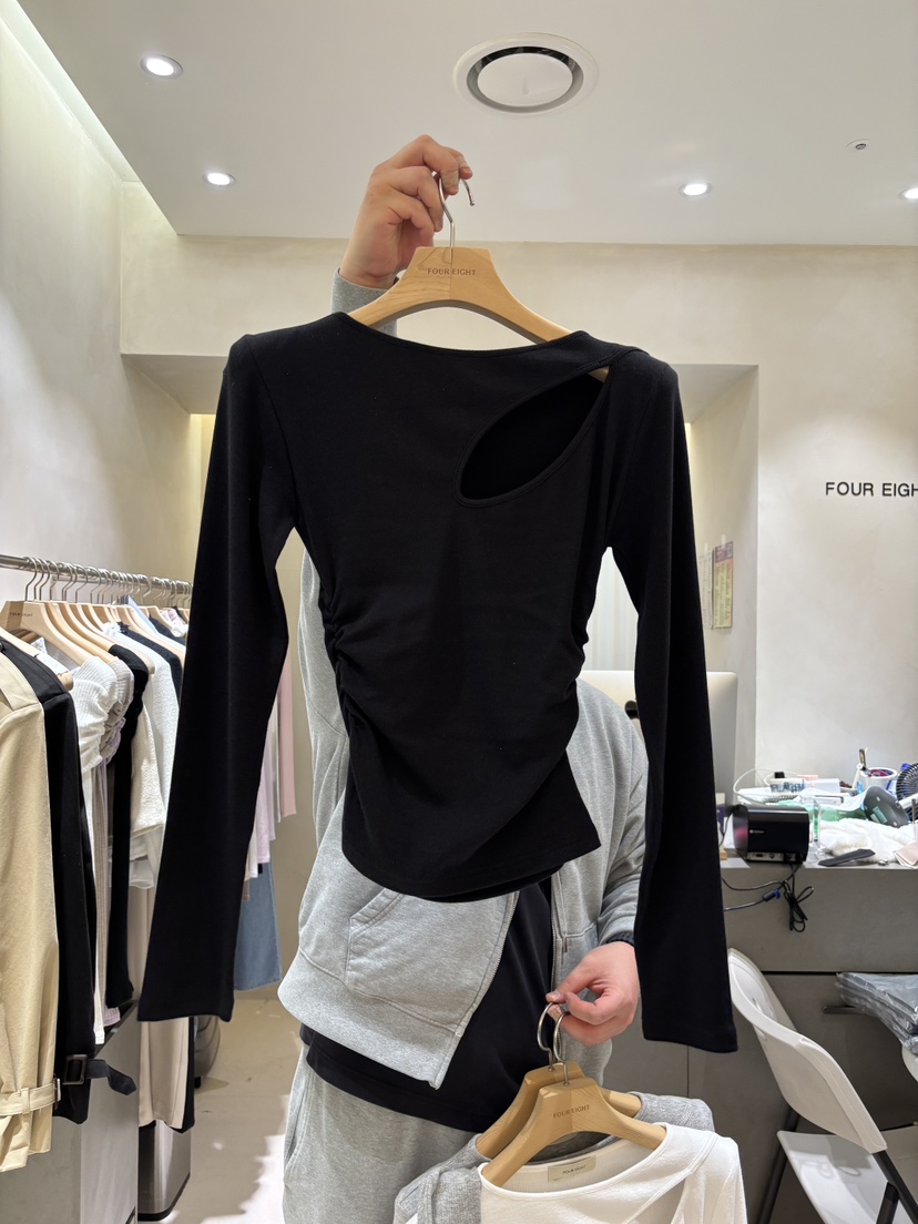 FOUREIGHT東大門實拍女裝新品休閑職業熱賣人氣時尚長袖T恤FOUR EIGHT長袖T恤圖色3