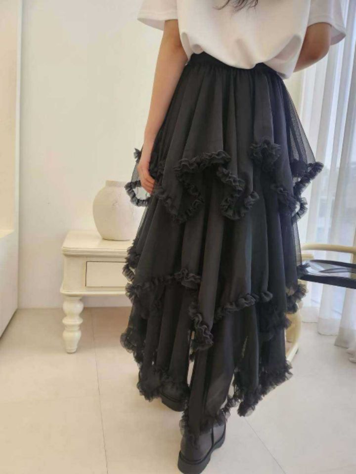 FEMME韓國代購女士新品推薦時尚職業休閑熱賣26春季長裙雪紡FEMME長裙