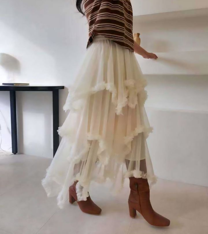 FEMME韓國代購女士新品推薦時尚職業休閑熱賣26春季長裙雪紡FEMME長裙