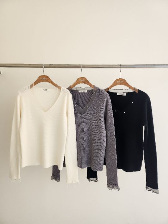 FEMME韓國直郵女裝新款推薦熱賣休閑職業人氣時尚26春季針織衫FEMME針織衫