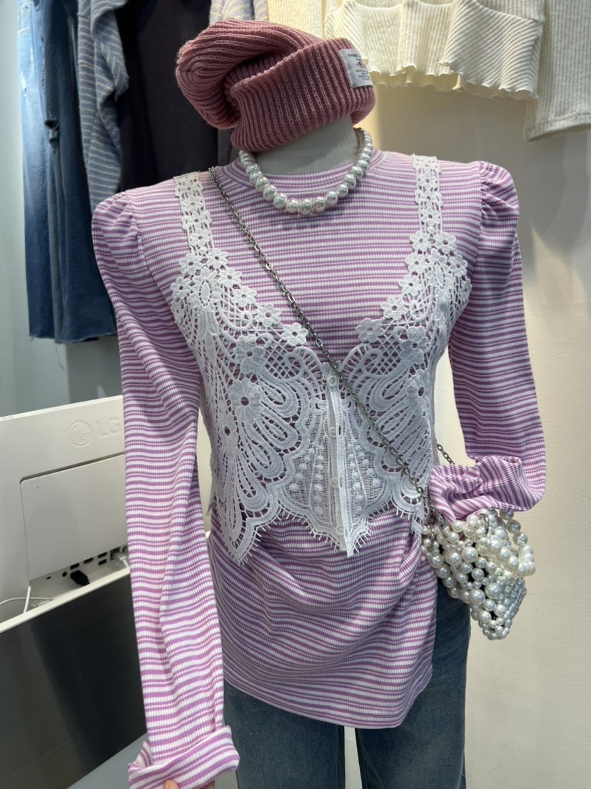 BLUE BANANA韓國直郵女士新品職業時尚推薦長袖T恤兩件套BLUE BANANA長袖T恤