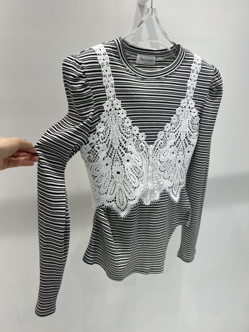 BLUE BANANA韓國直郵女士新品職業時尚推薦長袖T恤兩件套BLUE BANANA長袖T恤圖色1