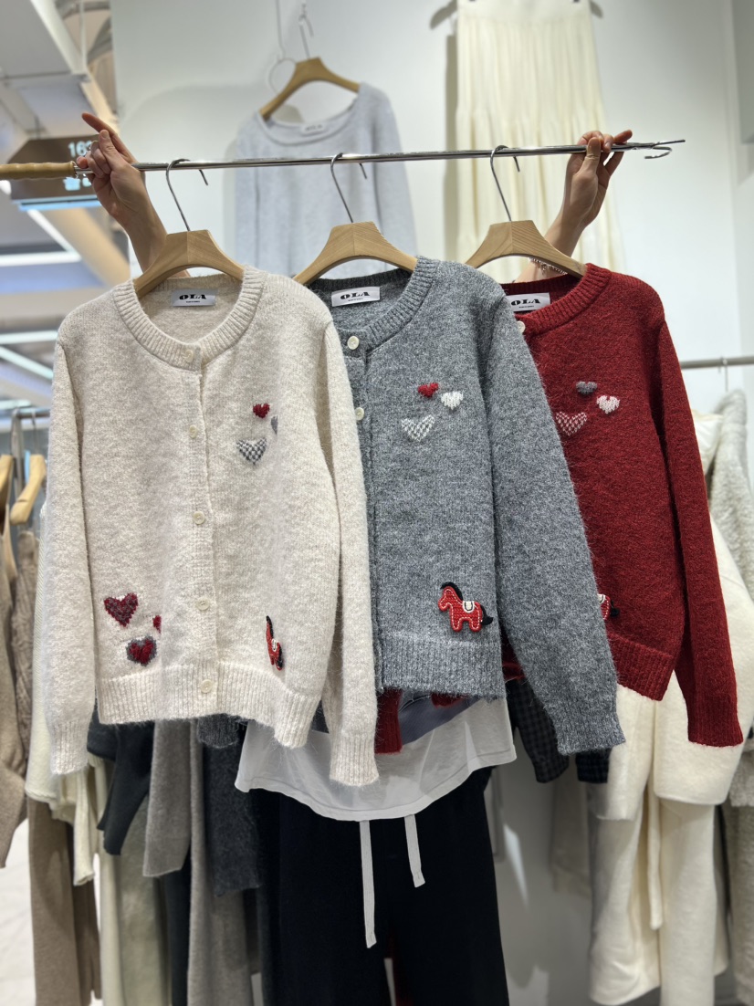 OLA韓國代購女裝新品職業休閑推薦人氣熱賣26春季時尚針織衫mellor/OLA針織衫