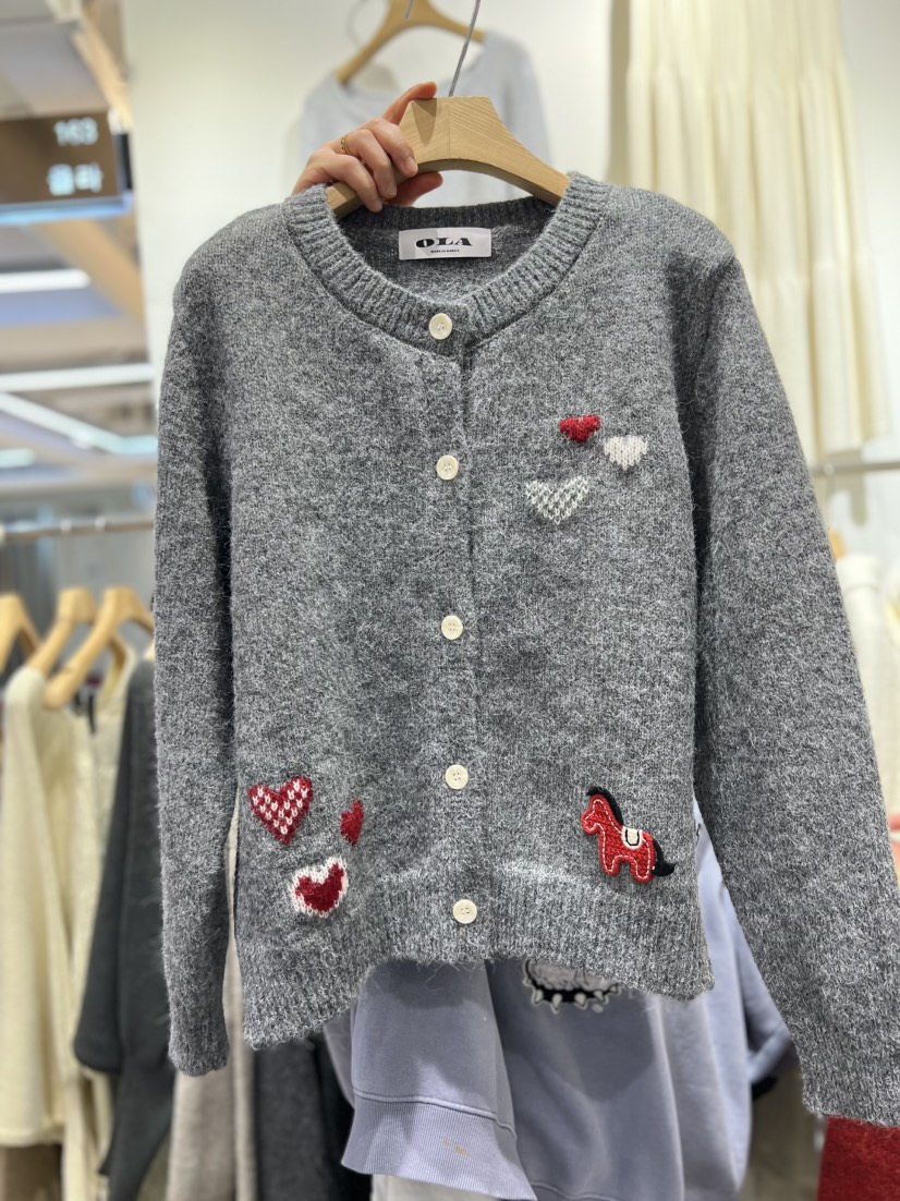 OLA韓國代購女裝新品職業休閑推薦人氣熱賣26春季時尚針織衫mellor/OLA針織衫圖色2