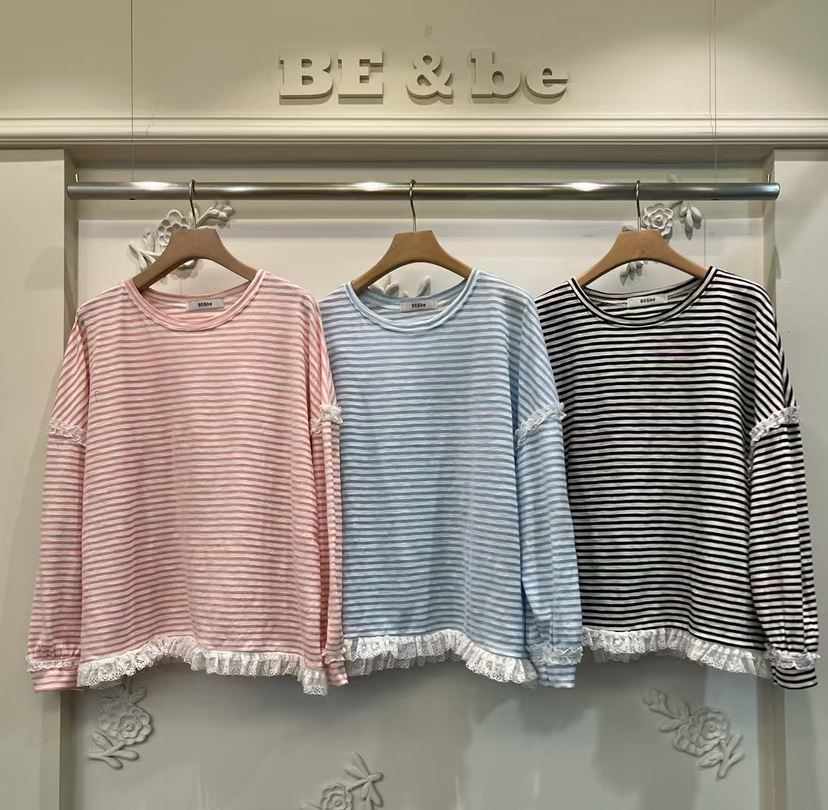 BE&amp;BE東大門代購女士新款熱賣時尚休閑推薦26春季長袖T恤BE&be長袖T恤