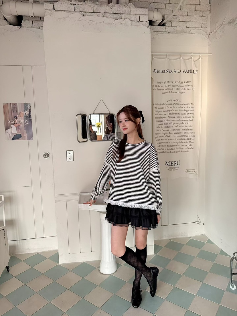 BE&amp;BE東大門代購女士新款熱賣時尚休閑推薦26春季長袖T恤BE&be長袖T恤