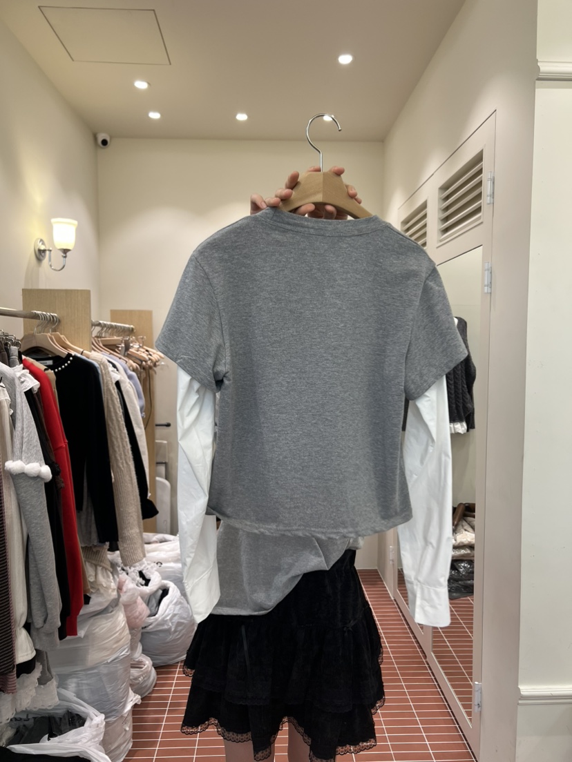 BE&amp;BE韓國直郵女士新款職業休閑推薦26春季人氣長袖T恤BE&be長袖T恤