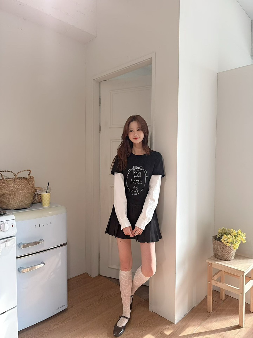 BE&amp;BE韓國直郵女士新款職業休閑推薦26春季人氣長袖T恤BE&be長袖T恤