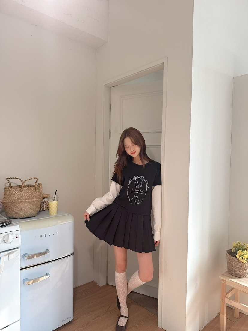 BE&amp;BE韓國直郵女士新款職業休閑推薦26春季人氣長袖T恤BE&be長袖T恤