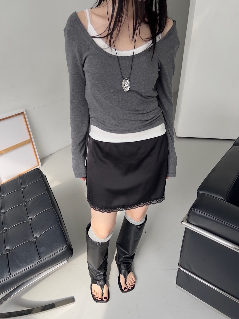 X-MOOD韓國直郵女士新款26春季熱賣休閑人氣時尚推薦短裙X-MOOD短裙