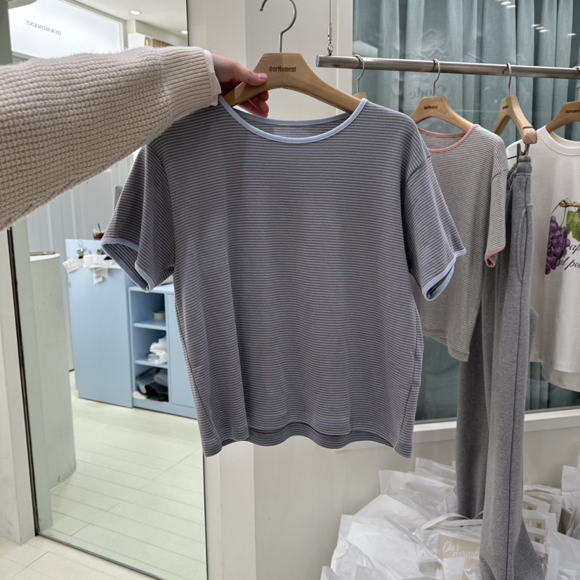 OURMOMENT東大門代購女裝新款熱賣休閑26春季推薦人氣T恤OURMOMENTT恤圖色2