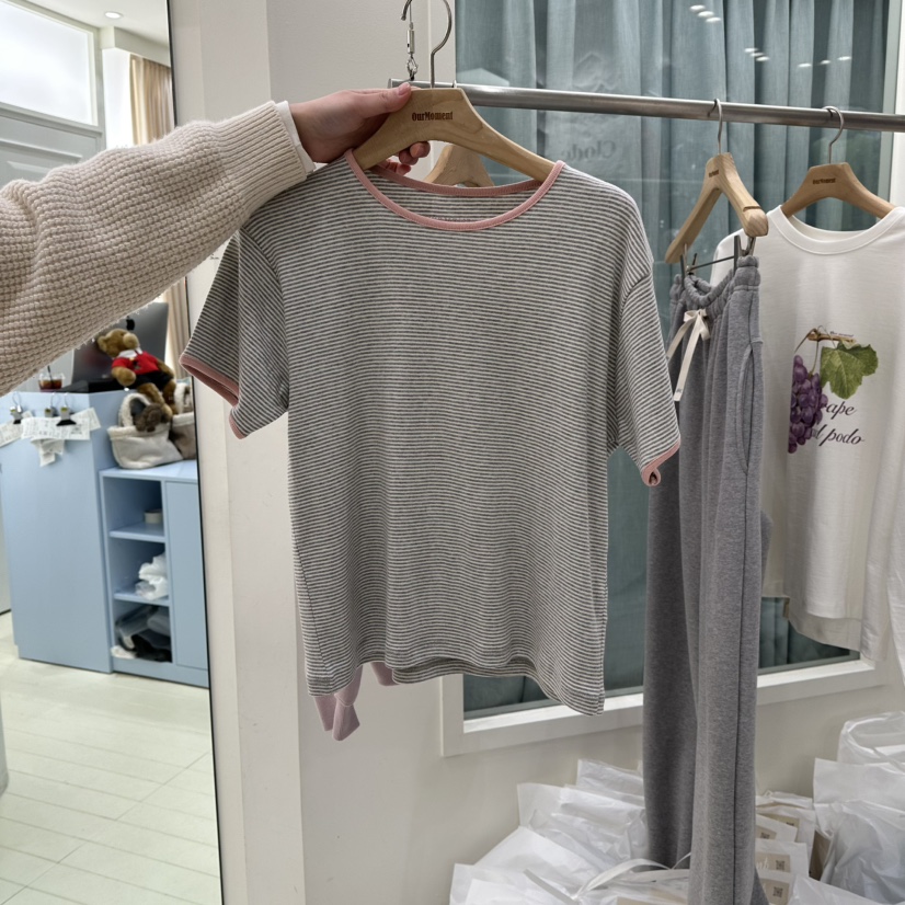 OURMOMENT東大門代購女裝新款熱賣休閑26春季推薦人氣T恤OURMOMENTT恤圖色3