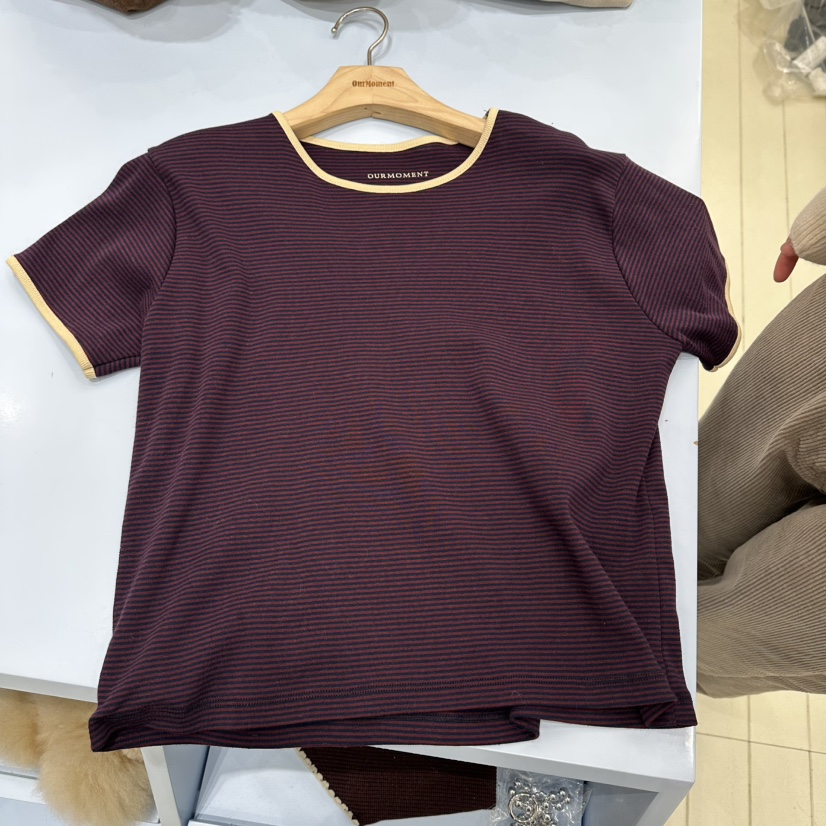 OURMOMENT東大門代購女裝新款熱賣休閑26春季推薦人氣T恤OURMOMENTT恤圖色4