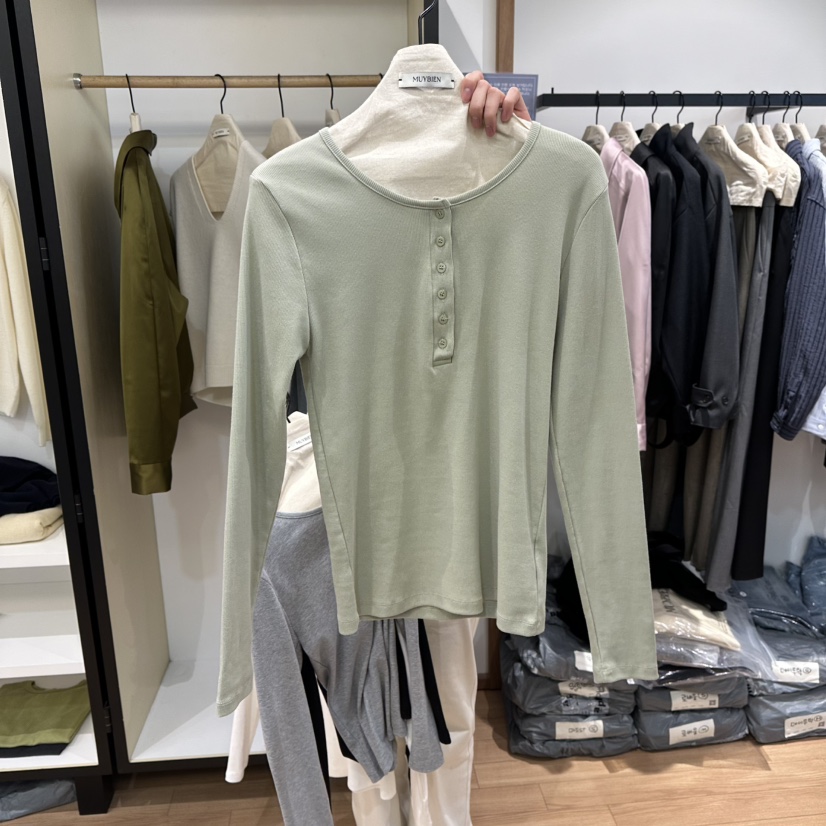 MUYBIEN東大門代購女裝新品熱賣人氣推薦職業26春季長袖T恤MUYBIEN長袖T恤圖色2