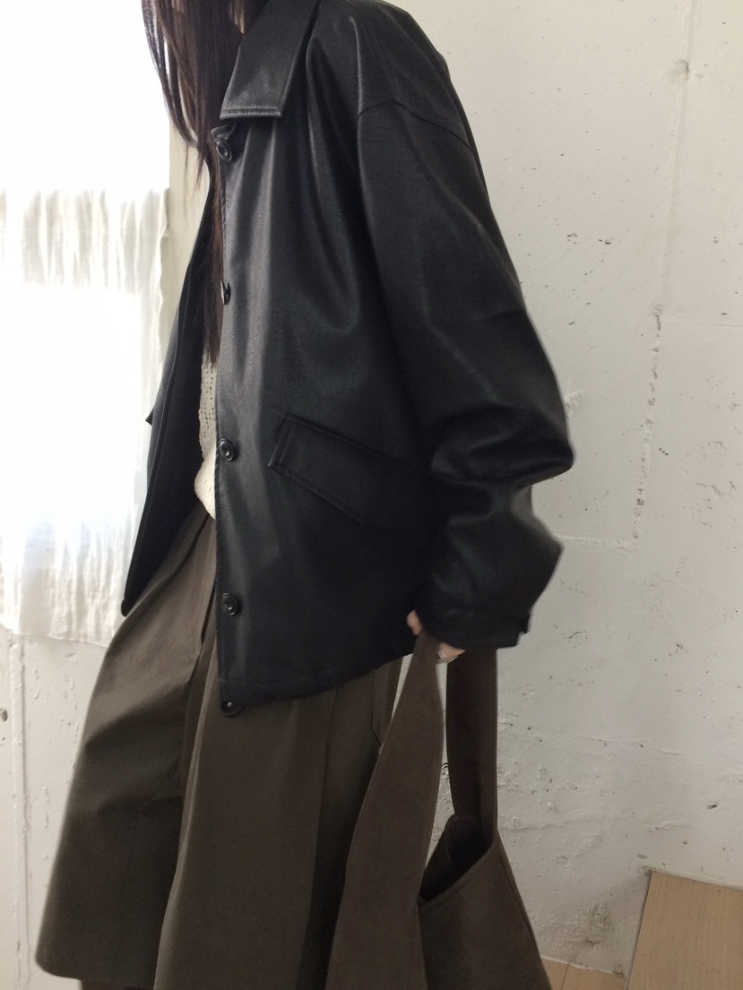 ANOU東大門代購女士新款職業人氣時尚26春季熱賣休閑皮衣ANOU皮衣