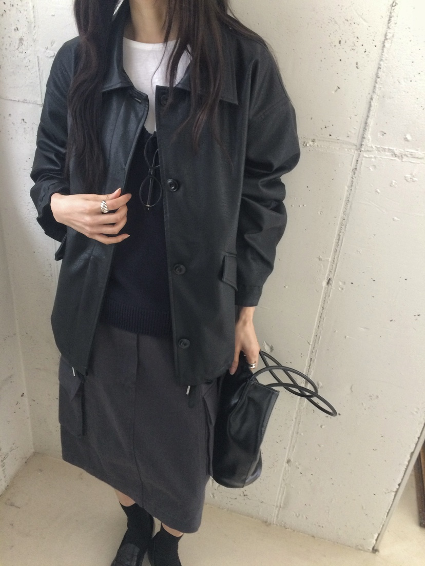 ANOU東大門代購女士新款職業人氣時尚26春季熱賣休閑皮衣ANOU皮衣