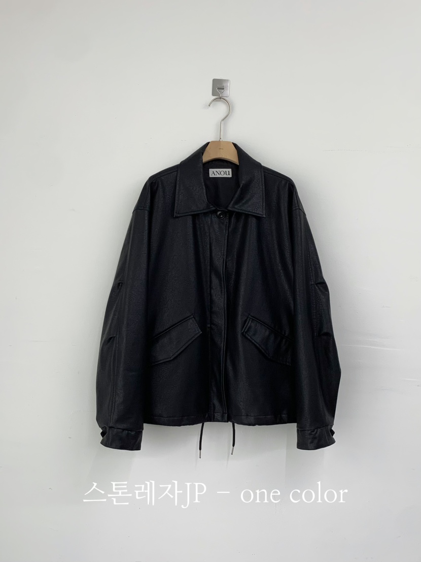 ANOU東大門代購女士新款職業人氣時尚26春季熱賣休閑皮衣ANOU皮衣圖色1