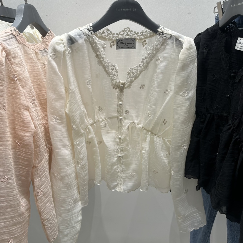 TARABY MOTION東大門代購女裝新款26春季休閑襯衫蕾絲衫TARABY MOTION襯衫/蕾絲衫圖色2