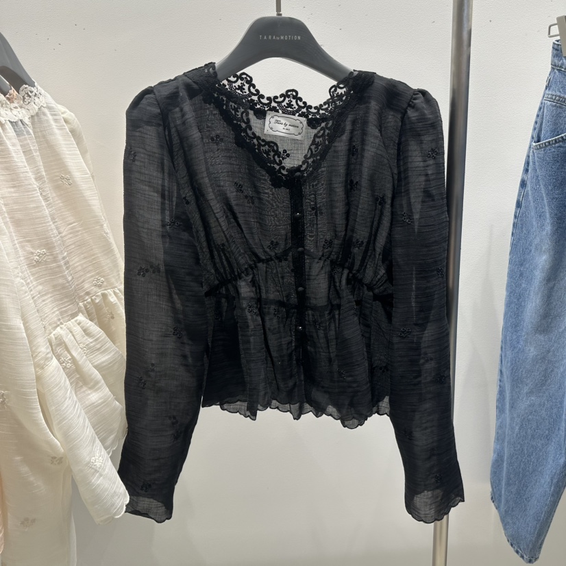 TARABY MOTION東大門代購女裝新款26春季休閑襯衫蕾絲衫TARABY MOTION襯衫/蕾絲衫圖色3